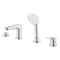 Grohe Eurosmart 4-Hole Single Handle Deck Mount Roman Tub Faucet With 1.5 Gpm 5.7 L/Min Hand Shower 25277003 - alternate 1
